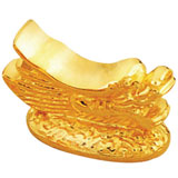 龍頭筷子架（金器）
