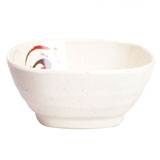 平底四方環紋小碗（內貼花)