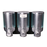 帝仕邦 76340 鍍鉻半透明三頭皂液器（無鎖）三頭