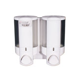 帝仕邦 36250 雙頭白色半透明皂液器（有鎖）雙頭