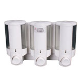 帝仕邦 36350 三頭白色半透明皂液器（有鎖）三頭手動
