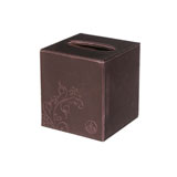 麥爾皮具 正方紙巾盒（紫色拉絲紋）