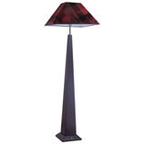 戈頓 ML6804 紅色花格布藝燈罩落地燈
